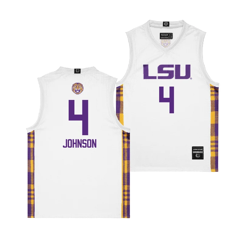 EXCLUSIVE: LSU Winter Edition Basketball Jersey - Flau'jae Johnson Solid Color Jersey Shirt