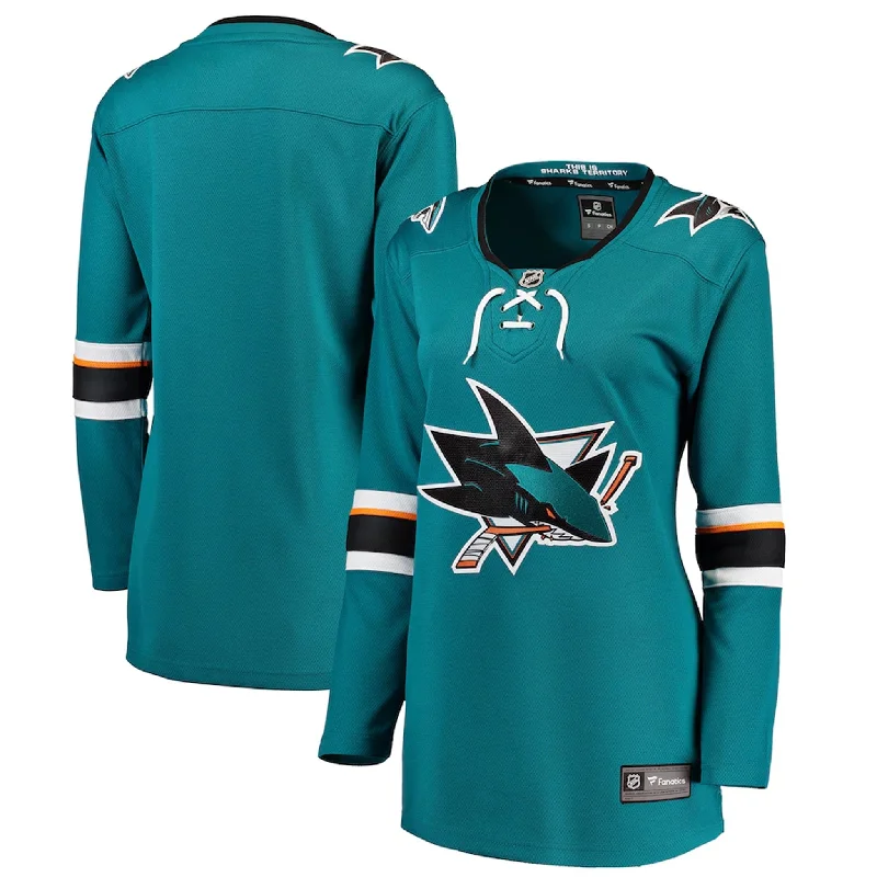 Fanatics Breakaway Womens Home Jersey - San Jose Sharks Turquoise Jersey Tee