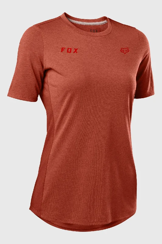 Fox Ranger Dri-Release SS Womens Jersey - Red Clay Warm Jersey Shirt