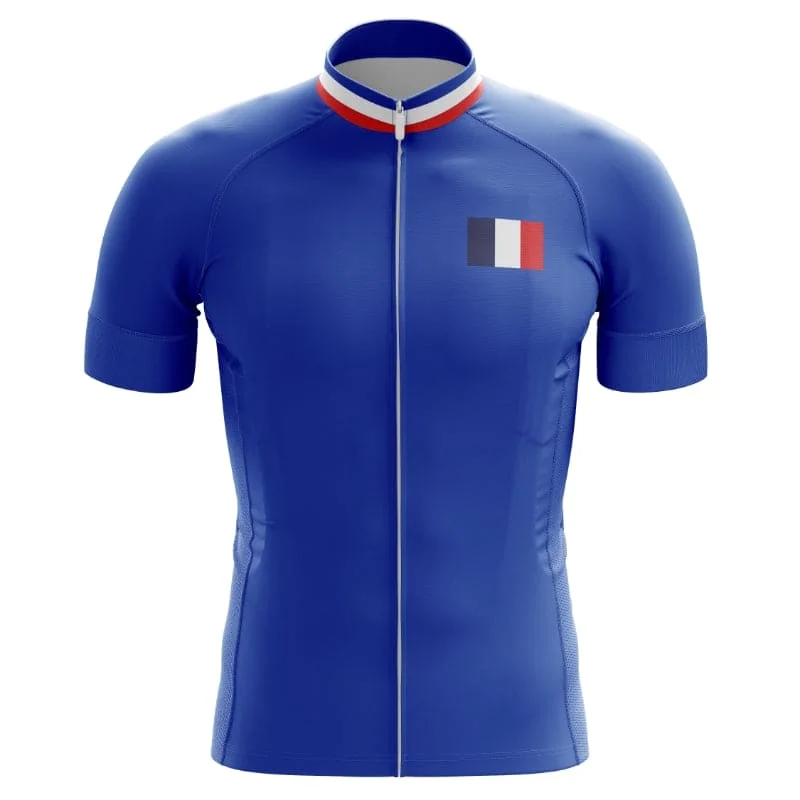 France Cycling Jersey (2024 Football Inspired) Halter Neck Jersey Tee