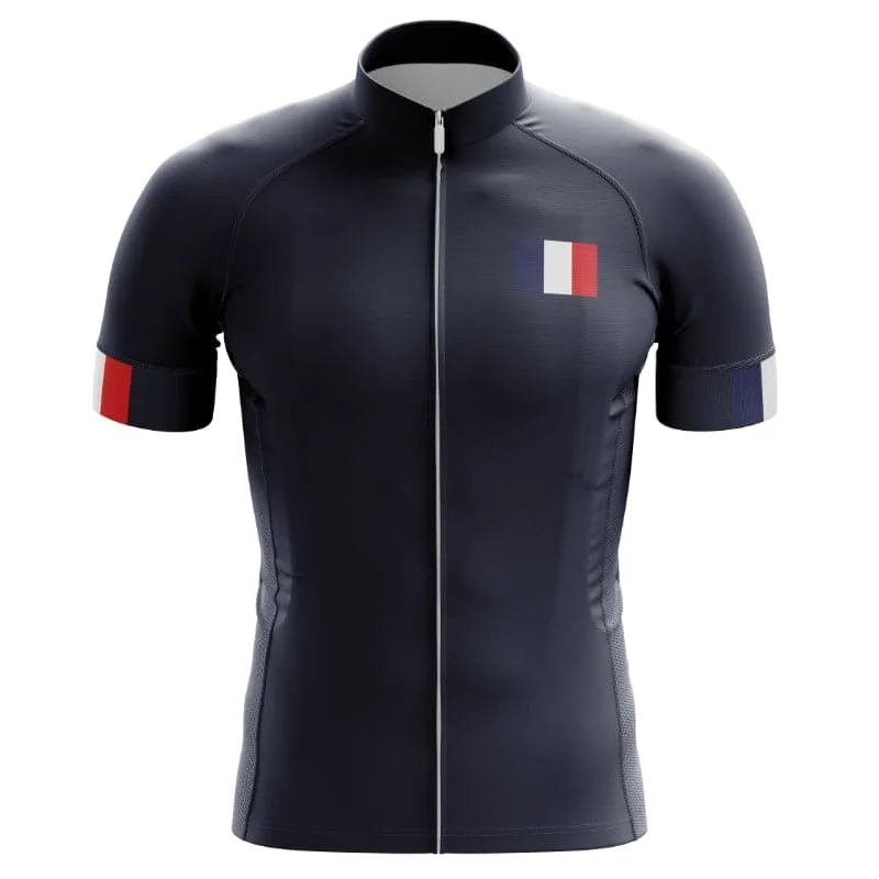 France Cycling Jersey (2022 Football Inspired) Turtle Neck Jersey Shirt