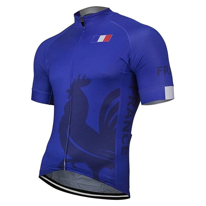 France Cycling Jersey Beige Jersey Tee