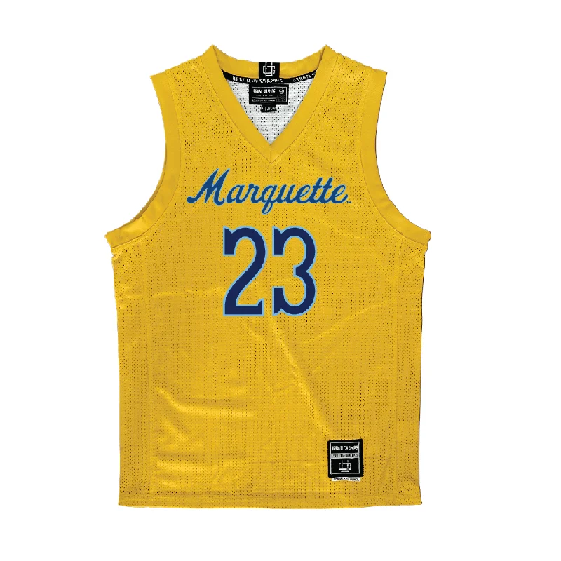 Gold Marquette Women's Basketball Jersey  - Olivia Porter Royal Blue Jersey Shirt