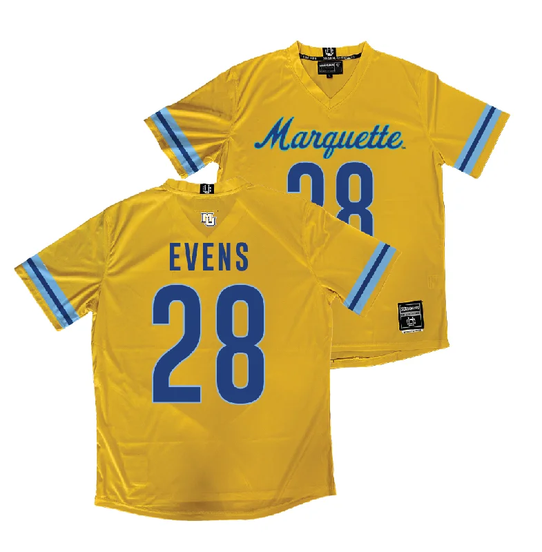 Gold Marquette Women's Lacrosse Jersey  - Hannah Evens Bohemian Jersey Tee