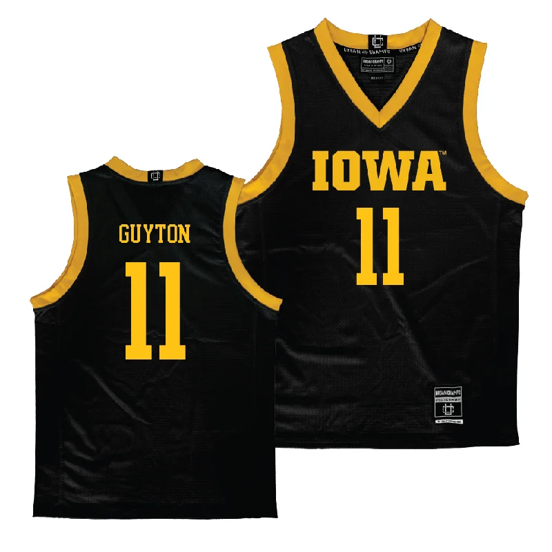 Iowa Women's Black Basketball Jersey  - Aaliyah Guyton Casual Weekend Jersey Tee