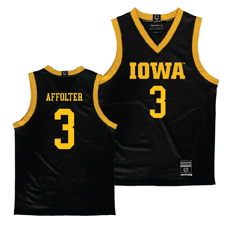 Iowa Women's Black Basketball Jersey  - Sydney Affolter Branded Jersey Tee