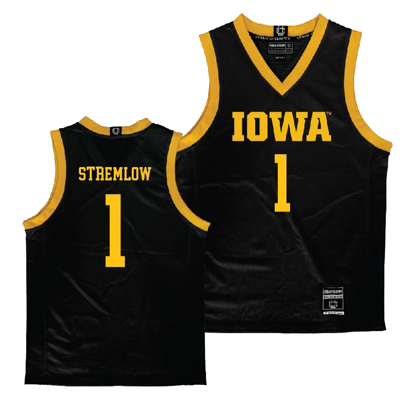 Iowa Women's Black Basketball Jersey  - Taylor Stremlow Organic Jersey Tee