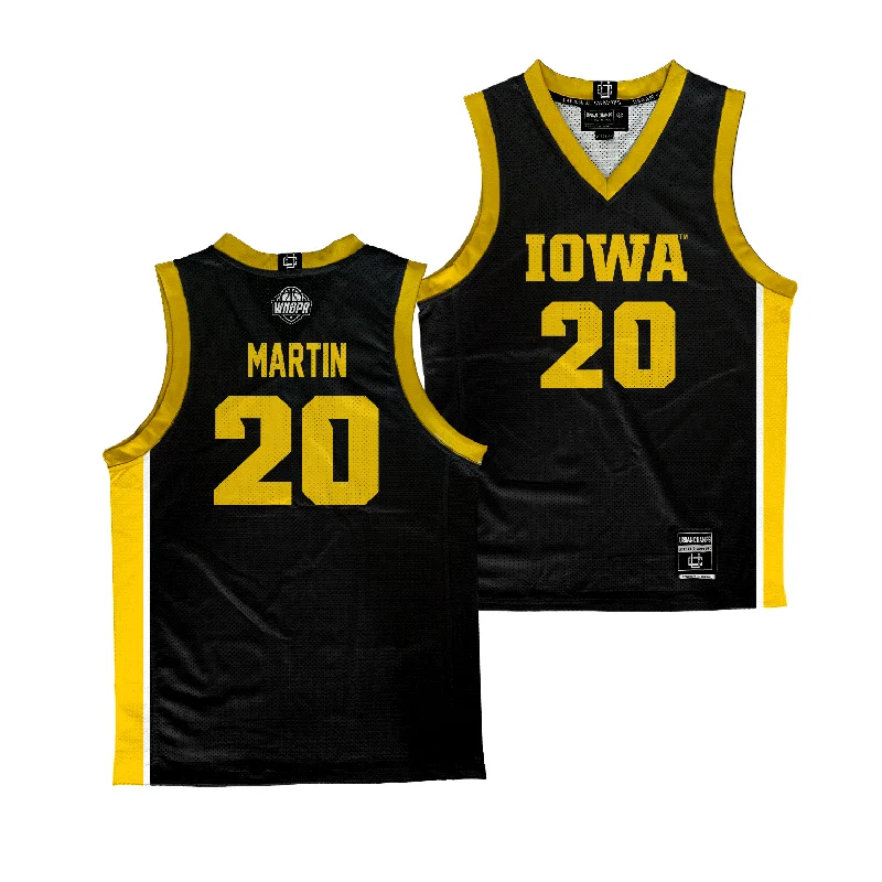 Legacy Collection: Iowa Women's Basketball Black Jersey - Kate Martin | #20 Royal Blue Jersey Shirt