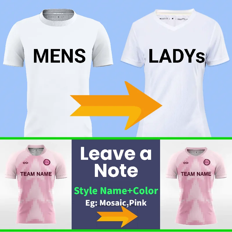 Men's Style for Women - Customized Women's Sublimated Soccer Jersey Mint Green Jersey Tee