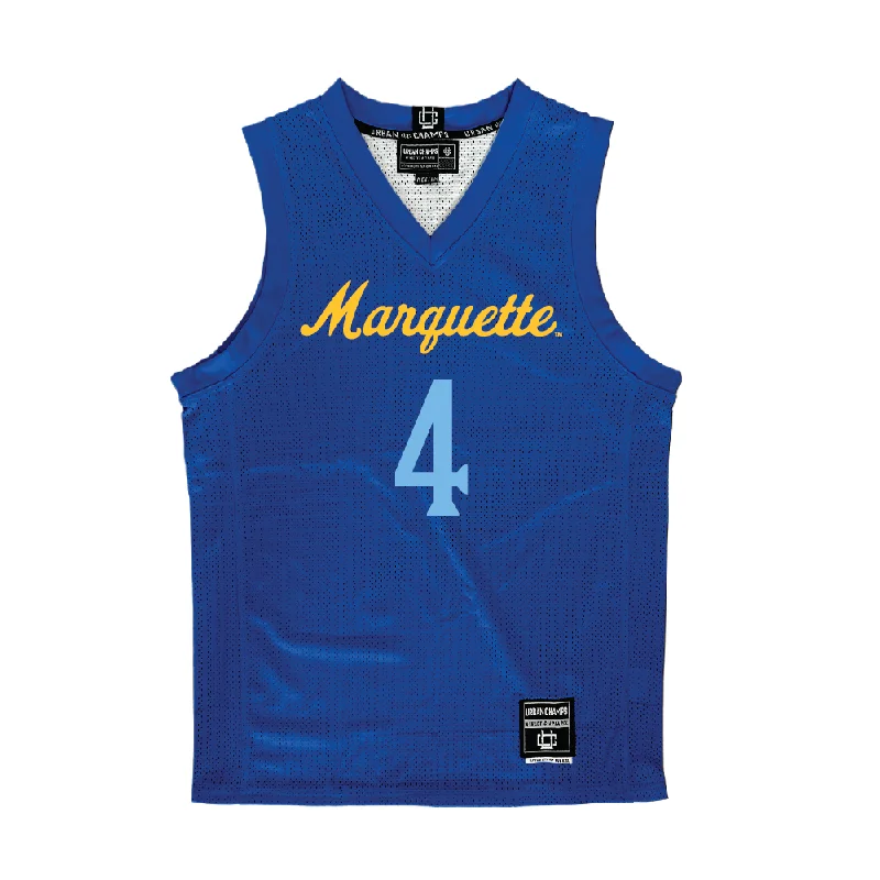 Navy Marquette Women's Basketball Jersey - Abbey Cracknell Affordable Jersey Tee