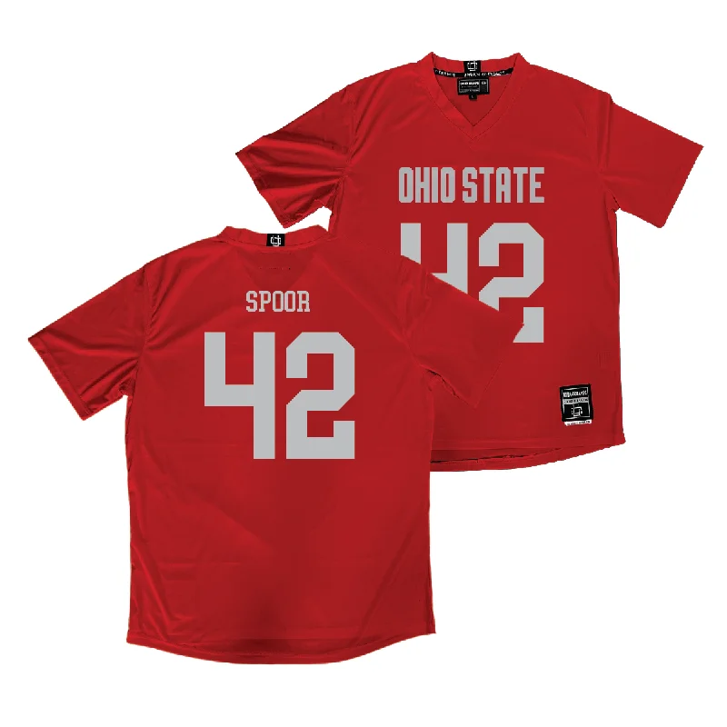 Ohio State Women's Lacrosse Red Jersey - Annika Spoor Eco-Friendly Jersey Tee