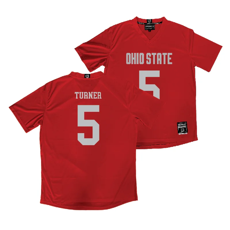 Ohio State Women's Lacrosse Red Jersey - Ashley Turner Silk Jersey Blouse