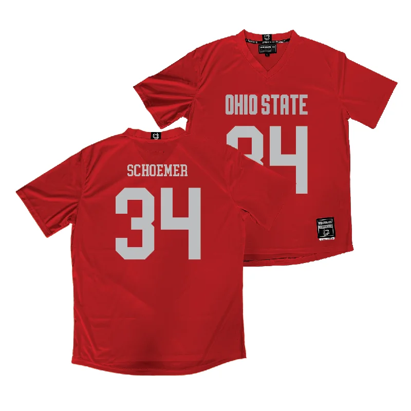 Ohio State Women's Lacrosse Red Jersey - Audrey Schoemer Spring Jersey Blouse