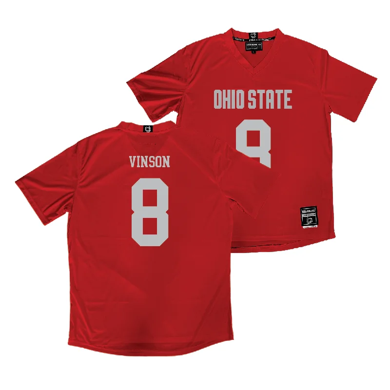 Ohio State Women's Lacrosse Red Jersey - Brooke Vinson Bohemian Jersey Tee