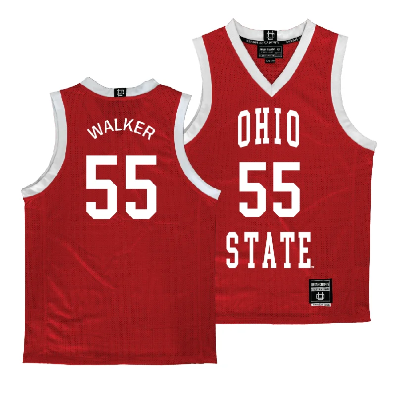 Ohio State Women's Red Basketball Jersey - Eboni Walker Sustainable Jersey Tee