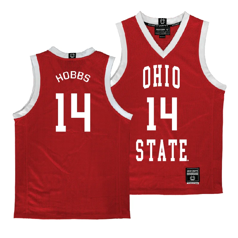 Ohio State Women's Red Basketball Jersey  - Ella Hobbs Hemp Jersey Tee