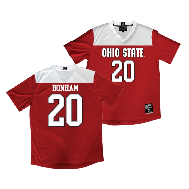 Ohio State Women's Soccer Red Jersey  - Jadin Bonham Lavender Jersey Tee