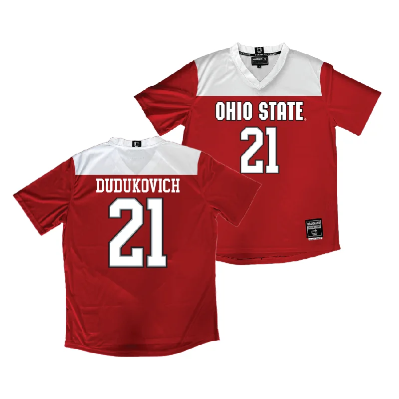 Ohio State Women's Soccer Red Jersey  - Kailyn Dudukovich Glamorous Jersey Tee