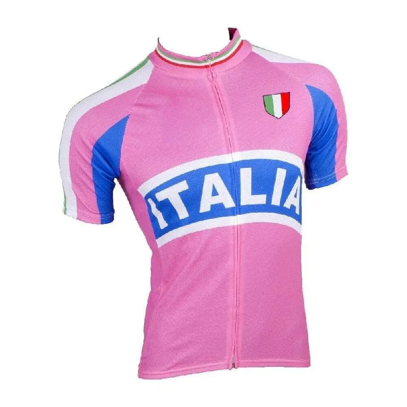 Pink Italia Italy Cycling Jersey Royal Blue Jersey Shirt