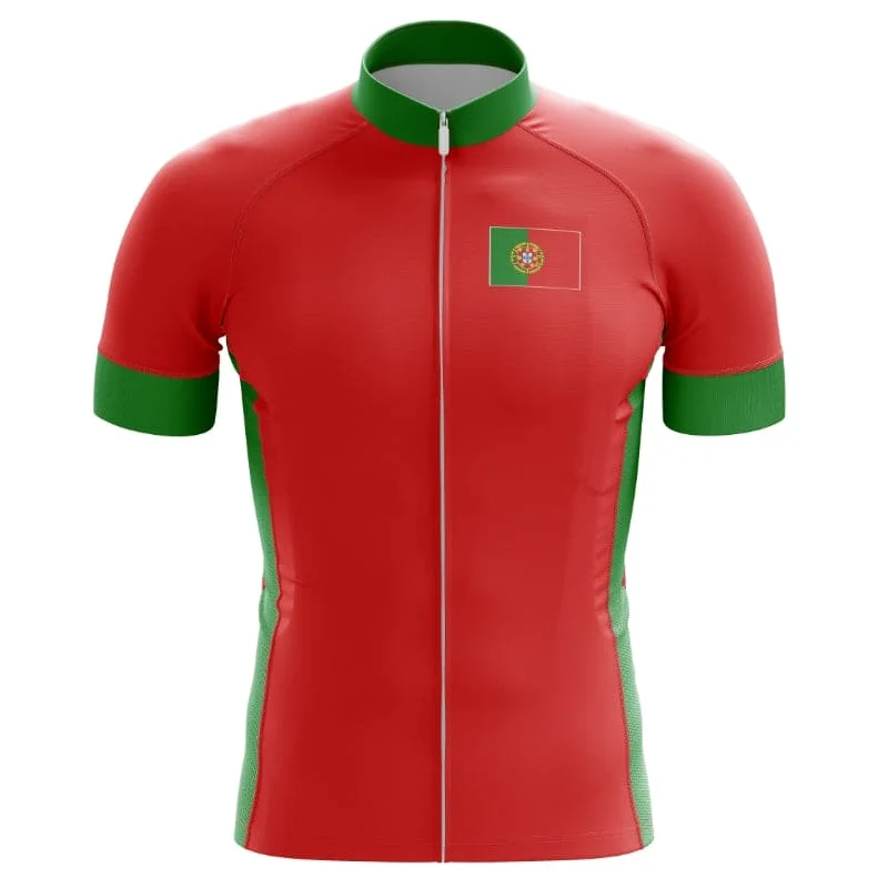 Portugal Cycling Jersey (2024 Football Inspired) Cotton Jersey Tee