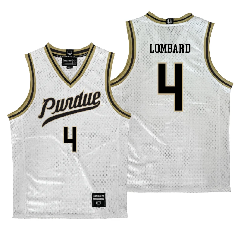 Purdue Women's Basketball White Jersey   - Destini Lombard Gold Jersey Tee