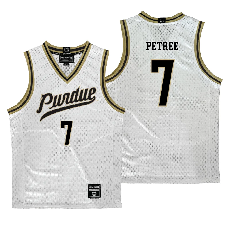 Purdue Women's Basketball White Jersey   - Mahrianna Petree Stylish Jersey Top