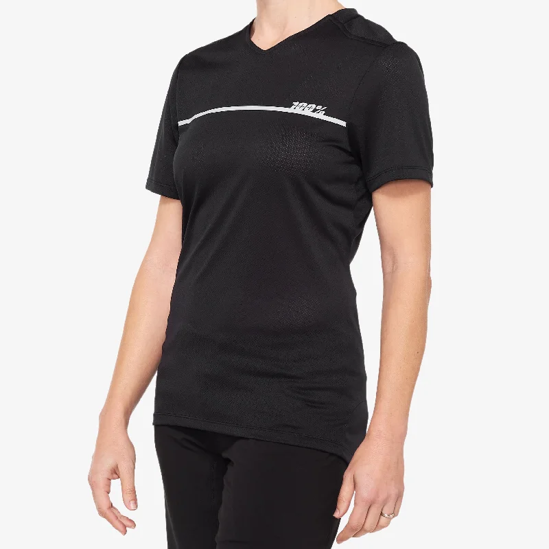 RIDECAMP Women's Jersey Black/Grey Round Neck Jersey Tee