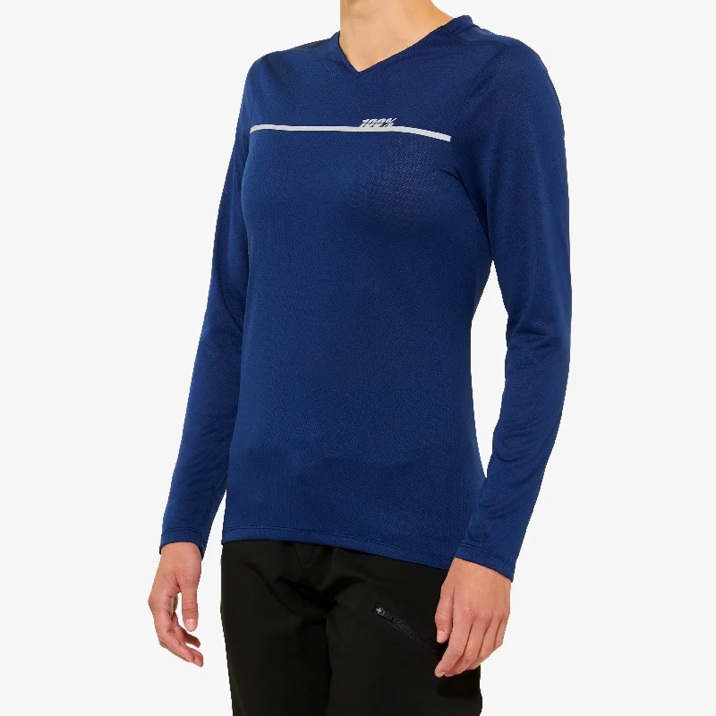 RIDECAMP Women's Long Sleeve Jersey Navy Soft Jersey Shirt