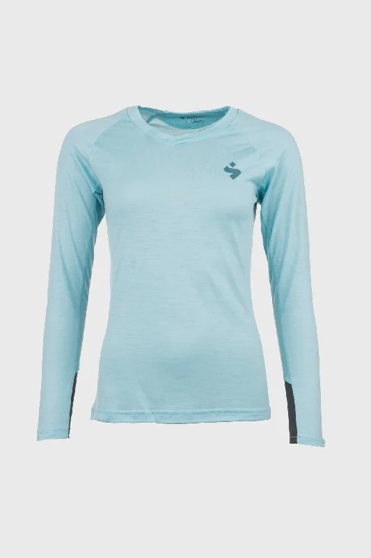 Sweet Protection Womens Hunter LS Merino Jersey 2020 - Glacier Blue Evening Jersey Tee