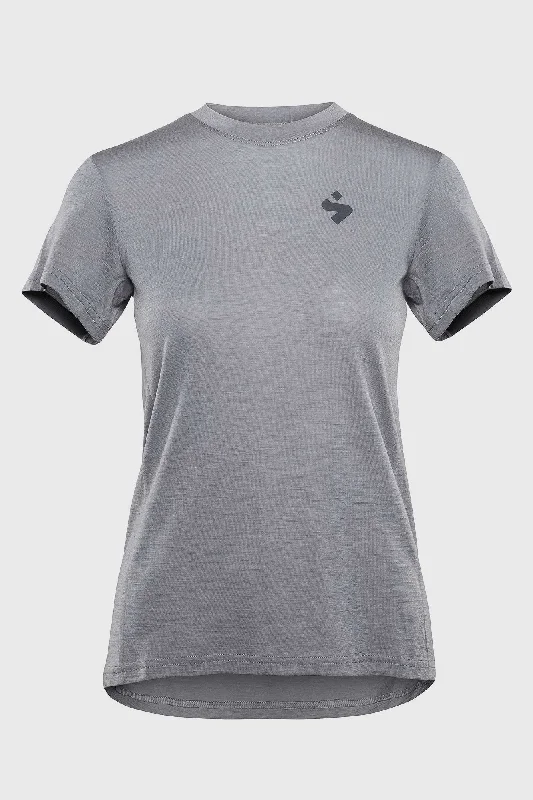 Sweet Protection Womens Hunter SS Merino Jersey 2020 - Light Grey Bamboo Jersey Tee