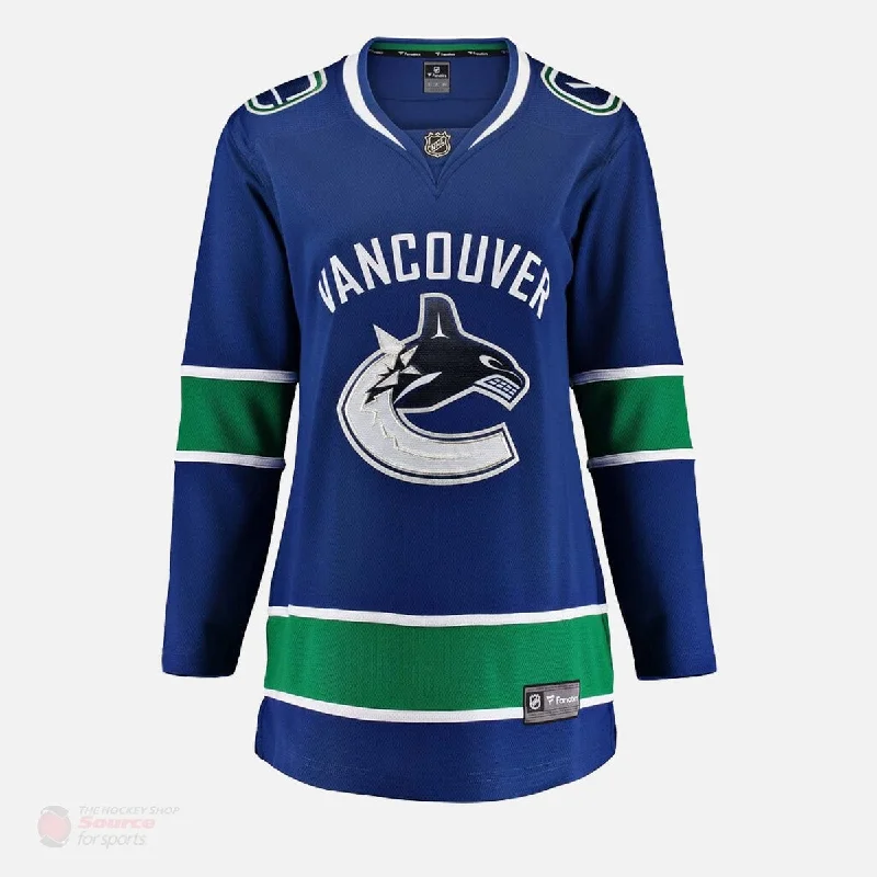 Vancouver Canucks Home Fanatics Breakaway Womens Jersey (2018) Animal Print Jersey Tee