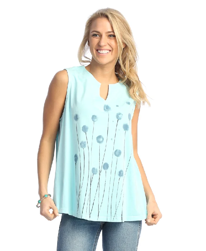 Weekend by Jess & Jane "Cheery" Sleeveless Cotton Jersey Top - WK7-1986 Halter Neck Jersey Tee
