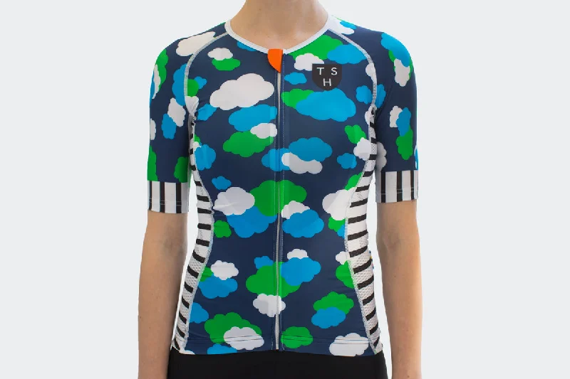 Women's Blue Clouds Jersey (Extra Small Only) Seasonal Jersey Tee