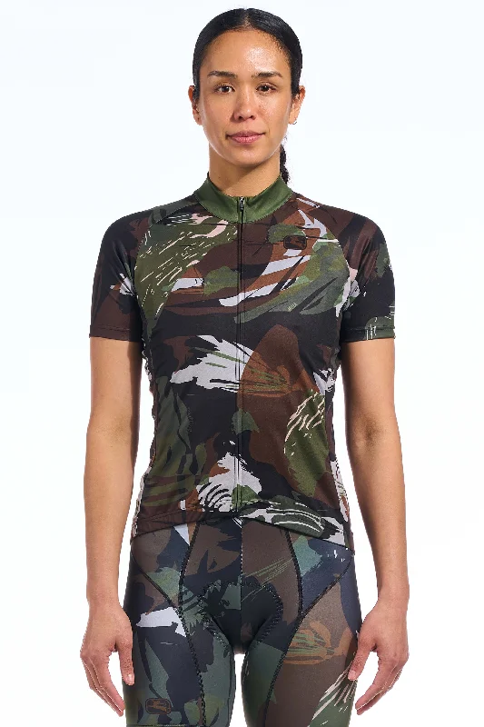 Women's Brushstroke Camo Vero Pro Jersey Bronze Jersey Tee