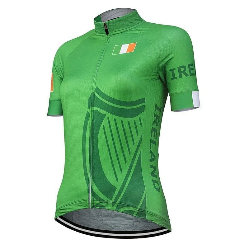 Women's Ireland Cycling Jersey Bright Color Jersey Top