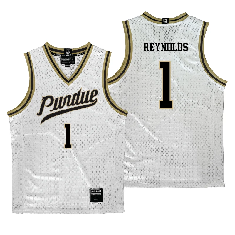 Purdue Women's Basketball White Jersey - Amiyah Reynolds | #1 Handmade Jersey Tee
