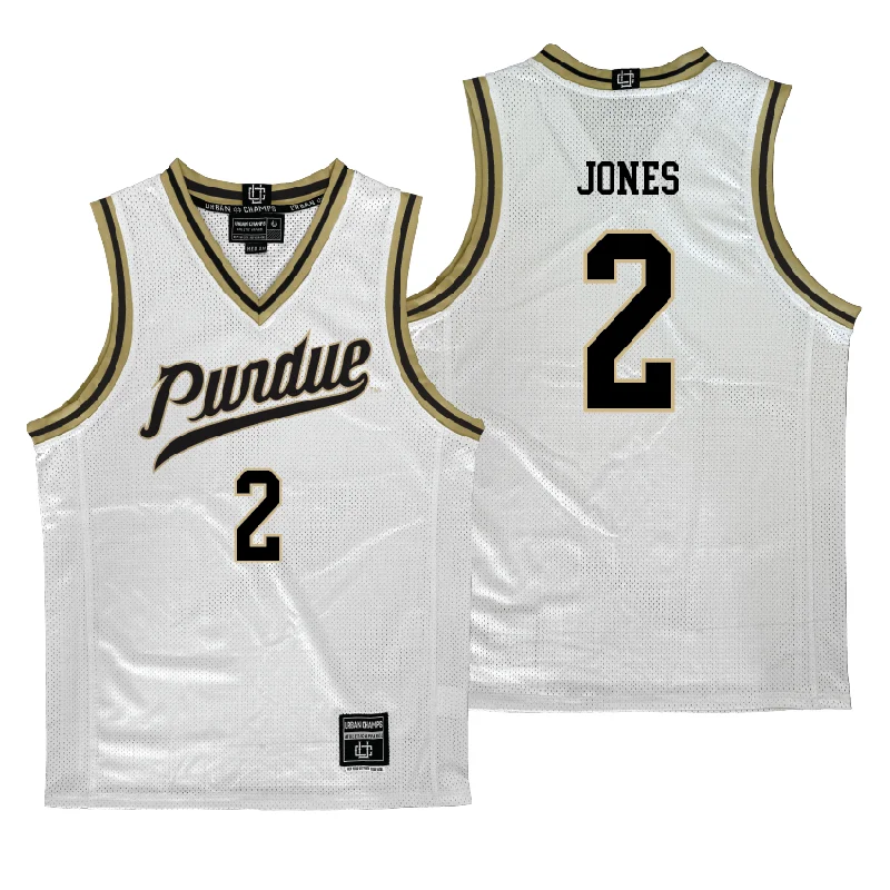 Purdue Women's Basketball White Jersey - Rashunda Jones | #2 Festive Jersey Tee